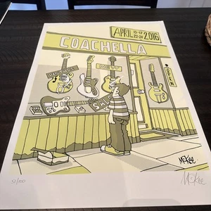 2016 Coachella Musik & Kunst Festival Poster signiert vom Künstler Pete McKee 51/100 - Bild 1 von 6