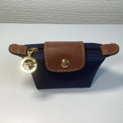 VENTA Estuche para Monedas Longchamp Le Pliage 108183774 Damas Marino x Herrajes Dorados NUEVO Foto 1 de 3