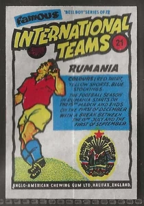 ANGLO-FAMOUS INTERNATIONAL TEAMS FOOTBALL 1960-#21- RUMANIA - Picture 1 of 2
