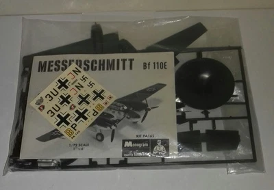 MESSERSCHMITT BF 110 E   KIT 1/72 MONOGRAM KIT PA 162 - Immagine 1 di 3
