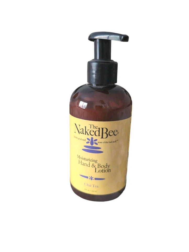 Loción de té hidratante para manos y cuerpo The Naked Bee Chai (1) botella 8 oz con bomba Foto 1 de 4