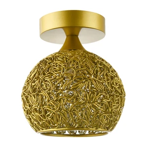 Moderne Deckenleuchte Satin Gold mit drehbarem Metallschirm von Happy Ho... - Bild 1 von 7