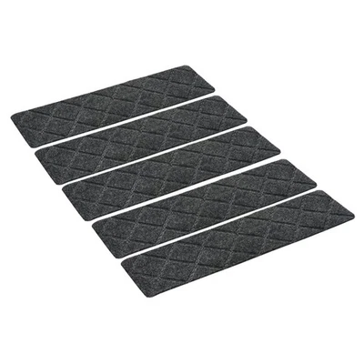 15 piezas de peldaños antideslizantes para escaleras de 8"x30" alfombra para escaleras de madera interiores gris oscuro Foto 1 de 4