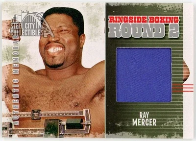 Ray Mercer 2011 ITG Ringside Boxing Silver Trunks Card #AM-38 (Flat Blue) - Image 1 of 2