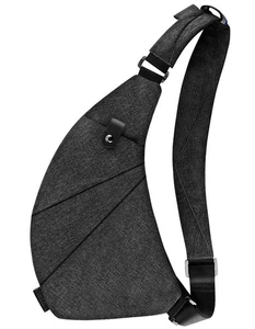 Bandolera Bandolera de Viaje Antirrobo Seguro Bolso para Hombres Impermeable Negro (talla... - Imagen 1 de 7