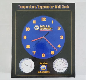 NIB New NAPA Temperature / Hygrometer Wall Clock Garage Shop Man Cave - Picture 1 of 3