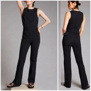 Anthropologie Maeve Jumpsuit schwarz Ponte weites Bein XL OB1372981 - Bild 1 von 16