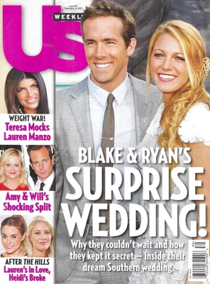Us Weekly Magazine Ryan Reynolds Blake Lively Katie Holmes Daniela Ruah 2012 - Image 1 of 4