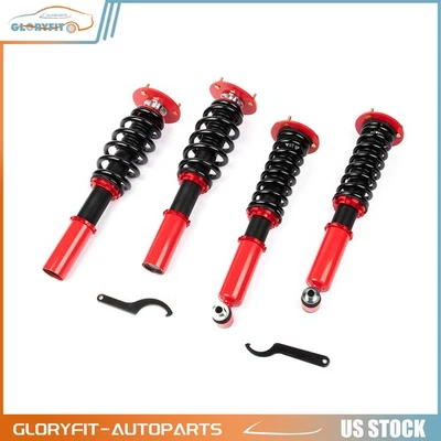 Front+Rear For 2004-2009 BMW 525i Coilovers With Coil Springs Adj. Height 4 Pcs - Image 1 of 4
