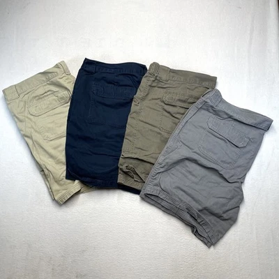 Lot Of 4 Croft & Barrow Mens Size 46 Cargo Shorts Beige Blue Brown Gray Zip Up - Image 1 of 4