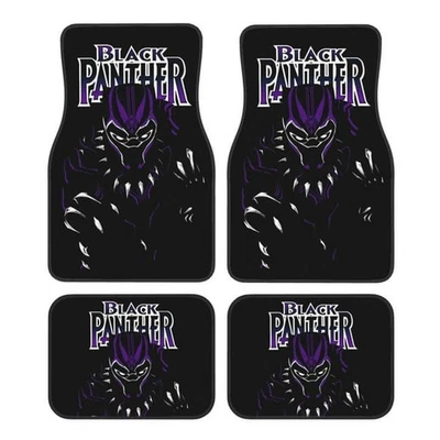 Alfombrillas Coche Pantera Negras, Alfombrillas Protectoras Pisas Pantera Negras Delanteras Traseras Foto 1 de 3