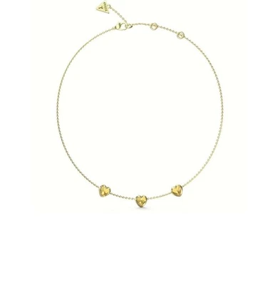 Collana donna Guess in acciaio dorato con 3 cuori JUBN04610JWYG - Immagine 1 di 4