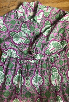 Vestido Anthropologie Maeve Bettina para mujer (M) camisa con botones motivo de árbol en capas Foto 1 de 4