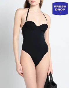 RRP€480 STELLA McCARTNEY Underwired One-Piece Swimsuit Size S Black Stretch - Picture 1 of 4