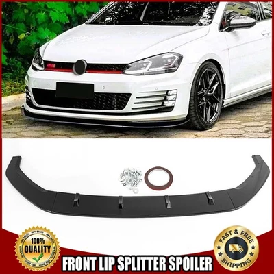 DREAMLIST2019 For VW Golf MK7 MK7.5 R GTD GTI TSI TDI Front Splitter Lip Body Kit 2013-2020