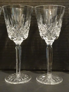 Waterford Tall Wine Glasses Goblets Set of 2 - 7 3/8" Tall Ireland Seahorse - Picture 1 of 8