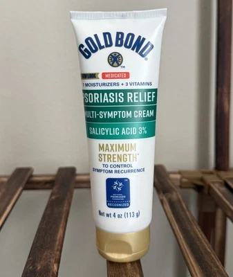 GOLD BOND CREMA ALIVIO PSORIASIS MULTI-SÍNTOMA, PARA PICAZÓN EN LA PIEL 4 OZ CADUCIDAD 10/2026 Foto 1 de 4