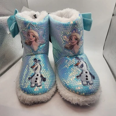 Nuevo botín zapatilla Frozen para niñas pequeñas en 9-10 ~Nuevo con etiquetas- Foto 1 de 4