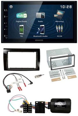 Kenwood 2DIN Bluetooth Lenkrad USB DAB Autoradio für Fiat Bravo 2007-2014 - Bild 1 von 4