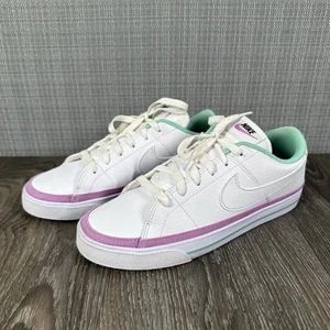 Nike Court Legacy Next Nature Sneakers Women Size 9.5 White Rush Fuchsia Shoes - Picture 1 of 17