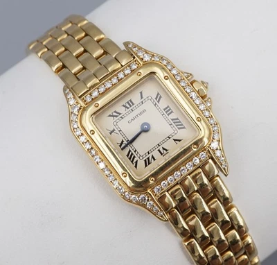 Panthère de Cartier Watch 18k Gold 22mm Quartz Ladies Small Diamond Case CO1277 - Image 1 of 4