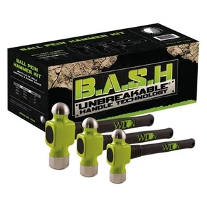 Wilton 11110 - B.A.S.H™ 3-piece Vulcanized Rubber Handle Ball-Peen Hammer Set - Picture 1 of 1