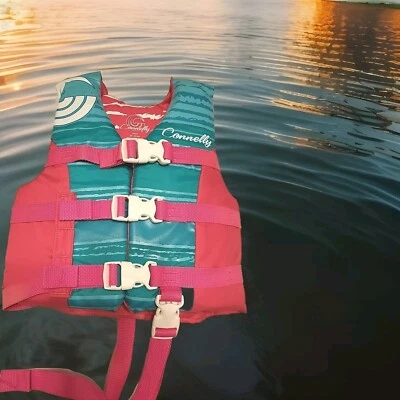 Chaleco salvavidas Connelly rosa niño 30-50 libras Foto 1 de 4