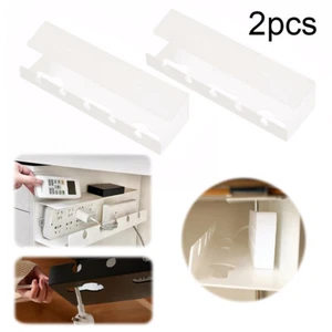 2Pcs Cable Storage Rack Wire Management Rack Cable Tray Basket for Home Office - - Bild 1 von 18