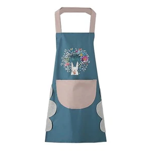 Women Kitchen Apron with Hand Wipe Big Pockets Waterproof Cooking Baking - Picture 1 of 6