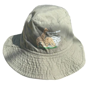 Safari Bucket Hat Cotton Fishing Camping Boonie Bucket "Hakuna Matata" Kids L - Picture 1 of 5