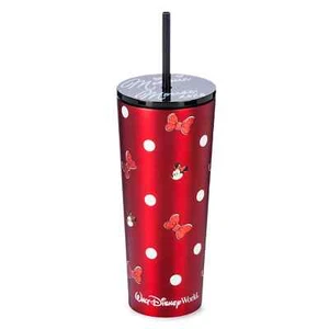 Disney World Parks Minnie Mouse Stainless Steel Starbucks Tumbler 24oz Polka Dot - Picture 1 of 5