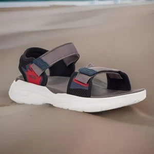 TEVA Men's Zymic Size: 10 Grey/Red Sandal (1124049-GRYR) Max Comfort - Picture 1 of 7