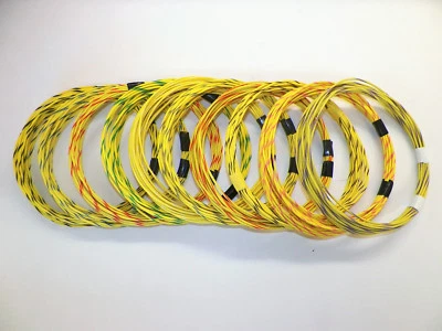 4RCUSTOMS YELLOW hi temp automotive 20 gauge TXL wire + 10 STRIPED color wiring options