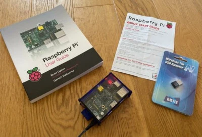 Raspberry Pi Model B Rev 2 w/ Laser-cut Case, User Guide, Wi-Fi Adapter Bundle - Image 1 of 4