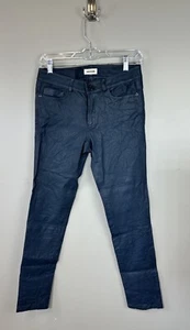 Zadig Voltaire Blue Gray Phlame Skinny Leather Pants Stretch Mid Rise Size 38 - Picture 1 of 12