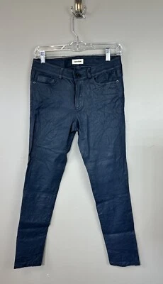 Pantalones de cuero ajustados Zadig Voltaire azul gris phlame elásticos tiro medio talla 38 Foto 1 de 4