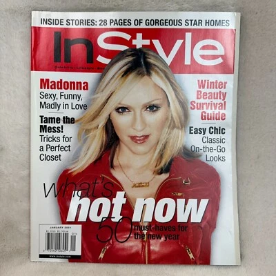 InStyle Magazine January 2001 Madonna What's Hot Now 50 Must-Haves For New Year - Image 1 of 4