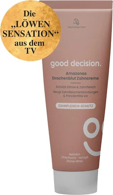 GOOD DECISION Amazonas Drachenblut Zahncreme ohne Fluorid + Xylit Natur Zahnpasta Höhle Löwen