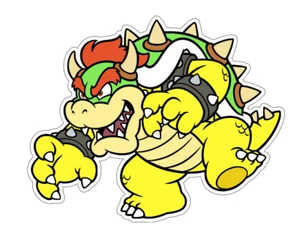 7x6cm 3 piezas Bowser Nintendo Vinilo Pegatinas Laptop Teléfono Móvil Libros Impermeable - Imagen 1 de 3