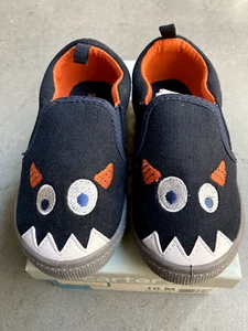 Carter's Toddler Shoes size 10M Navy & Orange DAMON5 New in Box - Picture 1 of 3