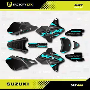 Gray Cyan Shift Graphics Kit fits Suzuki DRZ400SM Drz400s drz400 Supermoto DRZ - Foto 1 di 4