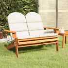 Vidaxl Adirondack Garden Bench With Cushions 126 Cm Solid Wood Acacia