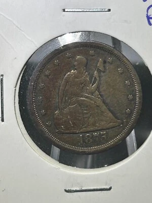 1875 S Seated Liberty Twenty Cent Piece High Grade Coin - Image 1 of 2