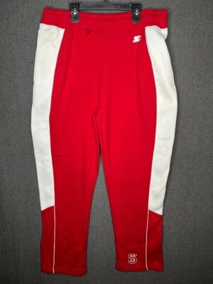 Pantalones deportivos Starter para hombre grandes rojos bordados NC State Wolfpack defectuosos  Foto 1 de 4