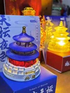 Lampada luminosa Beijing trasparente 3D Tempio del Cielo frigorifero magnete viaggio - Foto 1 di 11