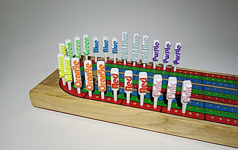 Custom Cribbage Pegs Your Name and 8 Color Choices. Set of 3. Personalized. - Image 1 of 4