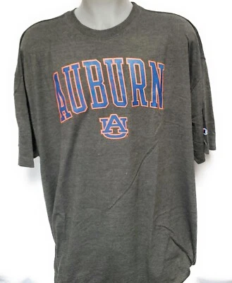 Mens Champion Auburn Univ Tigers Charcoal Grey NCAA Big & Tall Tee T-Shirt - Image 1 of 2