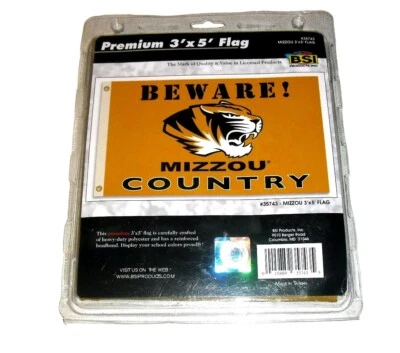 Missouri Tigers Beware Mizzou Country 3x5 Feet Flag Brand New Ncaa - Image 1 of 2