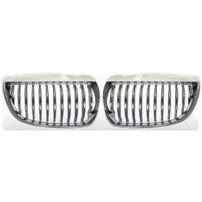 For 2004-2007 BMW E81 E87 Front Grille Chrome & Rear Silver 120i 130i 1SET Foto 1 de 4