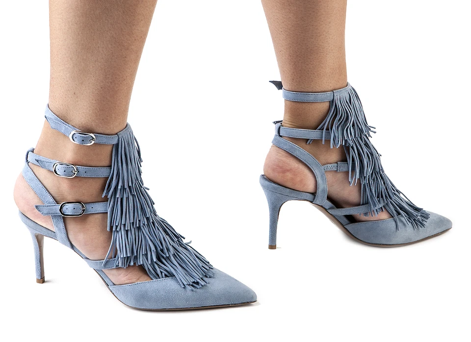 Auténticos zapatos de cuero de diseñador italiano Nando Muzi tallas 5,6,7,8,9,10,11 azules Foto 1 de 4